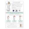 Sister Brand - Amazing Baby - Transitional Swaddle Sack  - Arms Up 1/2-Length Sleeves & Mitten Cuffs, Sterling Confetti