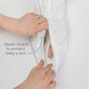 Sister Brand - Amazing Baby - Transitional Swaddle Sack  - Arms Up 1/2-Length Sleeves & Mitten Cuffs, Tiny Zebras, Soft Black