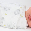 Muslin Swaddle 3-Pack, Pajama Gown and Hat Gift Set - Heathered Gray, Newborn