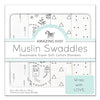 Sister Brand - Amazing Baby - Muslin Swaddle Blankets - Little Village & Trees (Set of 4)
