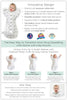 Sister Brand - Amazing Baby - Transitional Swaddle Sack  - Arms Up 1/2-Length Sleeves & Mitten Cuffs, Tiny Bear, Sterling