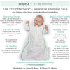 Sister Brand - Amazing Baby - Muslin Non-Weighted zzZipMe Sack - Denim Brushstrokes