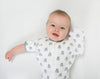Sister Brand - Amazing Baby - Transitional Swaddle Sack  - Arms Up 1/2-Length Sleeves & Mitten Cuffs, Tiny Bear, Sterling