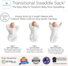 Sister Brand - Amazing Baby - Transitional Swaddle Sack  - Arms Up 1/2-Length Sleeves & Mitten Cuffs, Tiny Bear, Sterling
