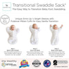Sister Brand - Amazing Baby - Transitional Swaddle Sack  - Arms Up 1/2-Length Sleeves & Mitten Cuffs, Tiny Bows, Pink