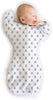 Sister Brand - Amazing Baby - Transitional Swaddle Sack  - Arms Up 1/2-Length Sleeves & Mitten Cuffs, Tiny Bear, Sterling