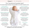 Sister Brand - Amazing Baby - Transitional Swaddle Sack  - Arms Up 1/2-Length Sleeves & Mitten Cuffs, Tiny Bear, Sterling