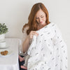 Sister Brand - Amazing Baby - Muslin Swaddle Blanket - Little Feather