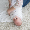 Sister Brand - Amazing Baby - Muslin Swaddle Blanket - Little Feather