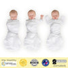 Sister Brand - Amazing Baby - Omni Swaddle Sack with Wrap -  Arms Up Sleeves & Mitten Cuffs, Sterling Confetti