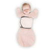 Sister Brand - Amazing Baby - Omni Swaddle Sack with Wrap -  Arms Up Sleeves & Mitten Cuffs, Pink Stripes