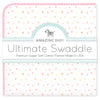 Sister Brand - Amazing Baby - Ultimate Swaddle Blanket - Playful Dots, Multi Pink