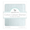 Sister Brand - Amazing Baby - Cotton Cellular Blanket, Soft Blue