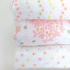 Muslin Swaddle 3-Pack, Pajama Gown and Hat Gift Set - Heathered Peach Blush, Newborn