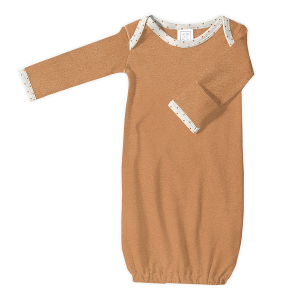 Cotton Knit Pajama Gown - Heathered Butterum