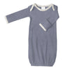 Cotton Knit Pajama Gown - Heathered Denim