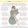 Omni Swaddle Sack with Wrap -  Arms Up Sleeves & Mitten Cuffs, Heathered Gold with Polka Dot Trim