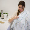 Muslin Swaddle 3-Pack, Pajama Gown and Hat Gift Set - Heathered Denim, Newborn