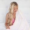 Muslin Swaddle 3-Pack, Pajama Gown and Hat Gift Set - Heathered Peach Blush, Newborn