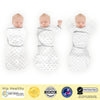 Omni Swaddle Sack with Wrap -  Arms Up Sleeves & Mitten Cuffs, Tiny Hedgehogs, Soft Black