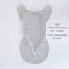 Transitional Swaddle Sack - Arms Up 1/2-Length Sleeves & Mitten Cuffs, Solid, Heathered Jadeite with Polka Dot Trim