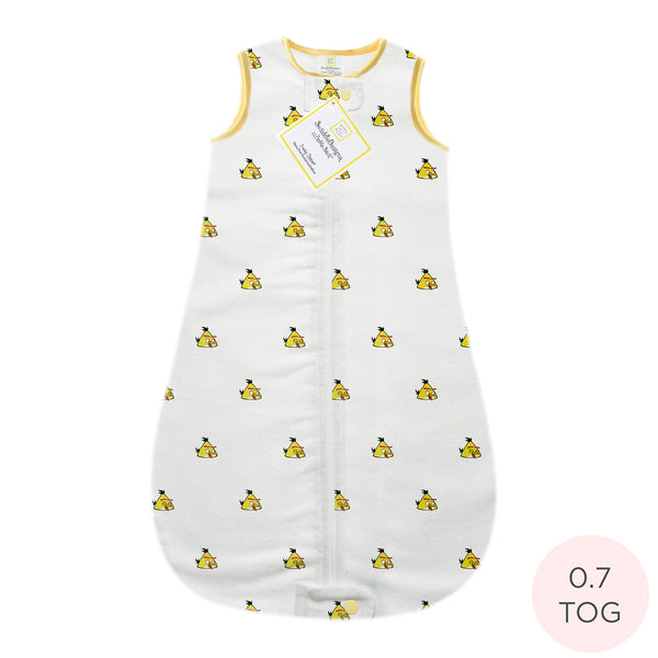 Cotton Flannel Non-Weighted zzZipMe Sack - Yellow Angry Birds