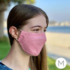 3-Layer Woven Cotton Chambray Face Mask, Pink - Be Kind