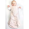 Baby Velvet Non-Weighted zzZipMe Sack - Mocha Trim, Pastel Blue