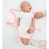 SwaddleDesigns Starter Set - Ultimate, Muslin Swaddle, Swaddle Wrap, and Classic Polka Dots Newborn Gift Set, Pink