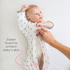 Transitional Swaddle Sack with Arms Up 1/2-Length Sleeves & Mitten Cuffs, Tiny Arrows, Soft Black