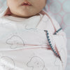 Ultimate Swaddle Blanket - Puppytooth - Kiwi with Pure Green Trim