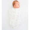 SwaddleDesigns Starter Set - Ultimate, Muslin Swaddle, Swaddle Wrap, and Heathered Sterling w/ Stripes Omni Newborn Gift Set, Sterling