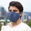 Adult Face Mask, 3-Layer Woven Cotton Chambray, White, Spread Joy Not Germs