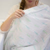 Muslin Swaddle Single - Watercolor Denim Quad Stripes