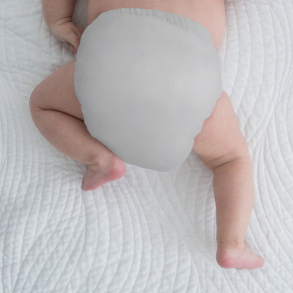 SmartNappy NextGen Hybrid Reusable Cloth Diaper Cover + 1 Reusable Insert + 1 Reusable Booster - Gray