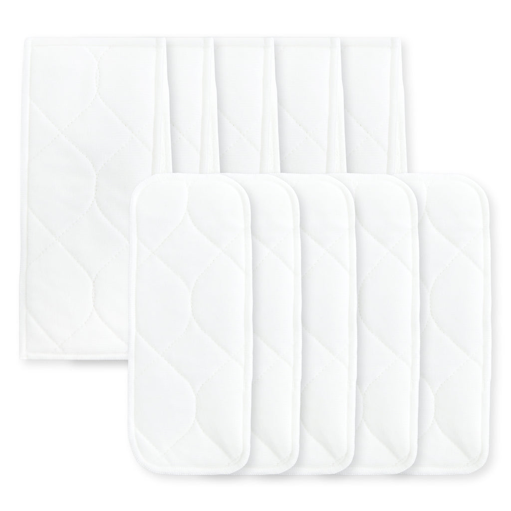 SmartNappy Reusable Bi-Fold Inserts for Hybrid Cloth Diaper Cover, 5 Reusable Insert + 5 Reusable Booster, Newborn