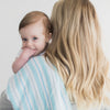 Muslin Swaddle Single - 3 Color Stripe Shimmer, Blue