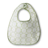 Organic Baby Bib - Mod Circles on Ivory, Kiwi