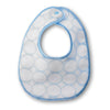 Organic Bitty Bib - Mod Circles on Ivory, Pastel Blue