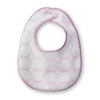 Organic Bitty Bib - Mod Circles on Ivory, Pastel Pink