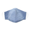 Kids Face Mask, 3-Layer Woven Cotton Chambray, Light Denim