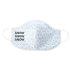 2-Layer Woven Cotton Flannel Face Mask, Soft Black Bubble Dots, Made in USA  - Snow, Snow, Snow