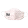 2-Layer Woven Cotton Flannel Face Mask, Soft Black Bubble Dots, Made in USA  - Snow, Snow, Snow