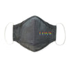 3-Layer Woven Cotton Chambray Face Mask, Pink, Rainbow Love