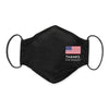 3-Layer Woven Cotton Chambray Face Mask, Black, Thanks for Masking