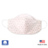 2-Layer Woven Soft Brushed Cotton Face Mask, Soft Black Bubble Dots, Made in USA, Soft Pink - SPECIAL Price