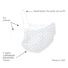 2-Layer Woven Soft Brushed Cotton Face Mask, Polka Dots, Blue, Made in USA - SPECIAL Price