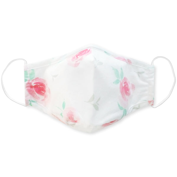 3-Layer Woven Cotton Chambray Face Mask, Watercolor Floral