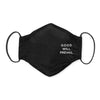 3-Layer Woven Cotton Chambray Face Mask, Black, Good will Prevail