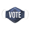 3-Layer Woven Cotton Chambray Face Mask, Denim - Vote